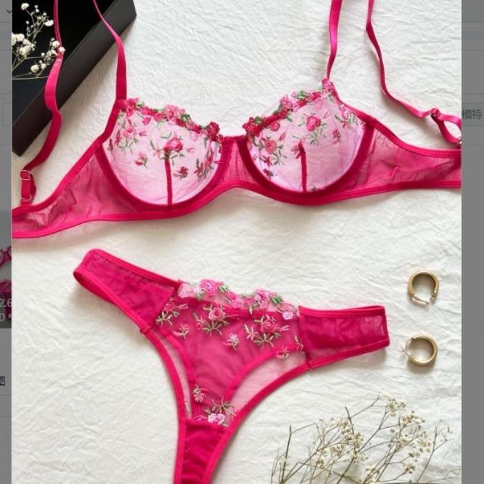 Bra Set Sexy Transparant 21116 Bunga
