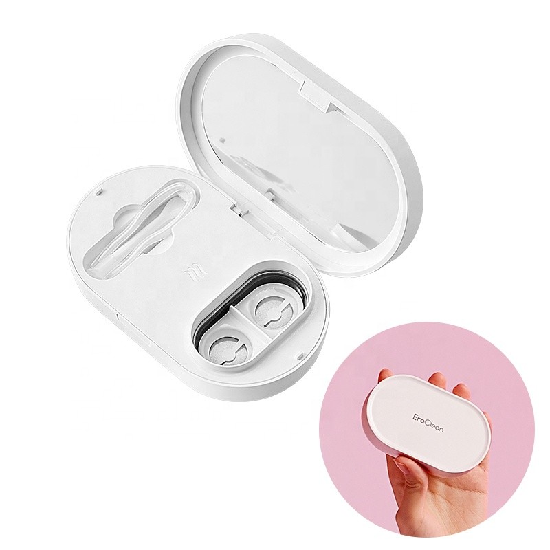 Mesin Bertenaga Pembersih Lensa Kontak Ultrasonik dengan Pengisi Daya USB Magnetik Lensa Kontak Berw