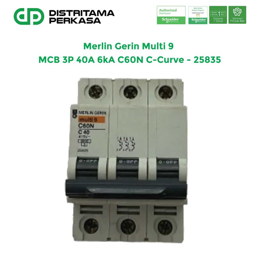 Merlin Gerin Multi9 MCB 3P 40A Kurva C 6kA - 25835