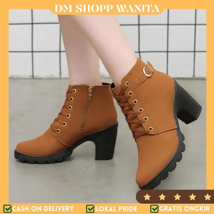 Aerostreet - Sepatu Boots Wanita Bahan Suede Kekinia 24