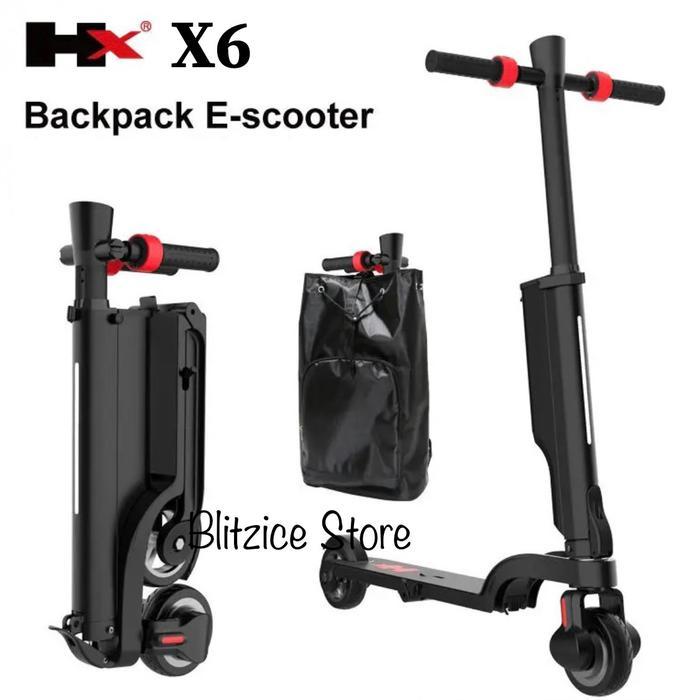 HX X6 Electric Scooter Backpack Mini Foldable Skuter Listrik Lipat - HX X6