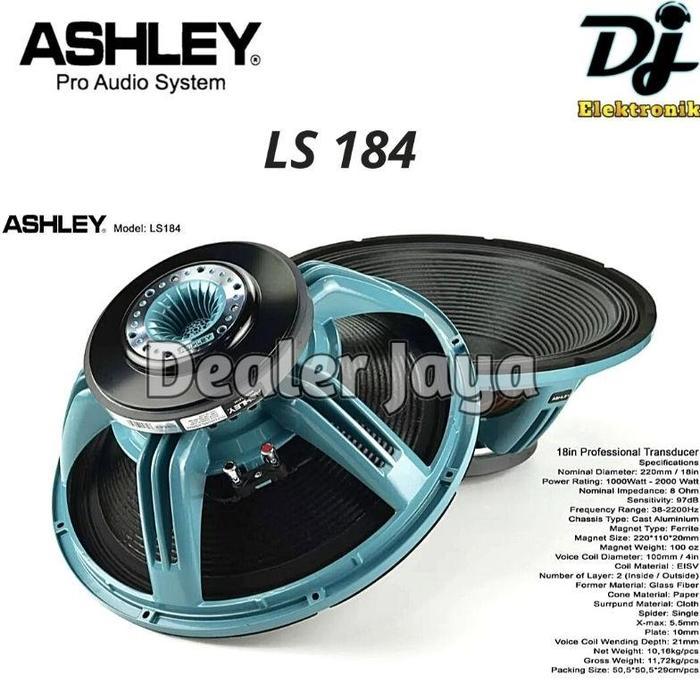 Speaker Komponen Ashley LS 184 / LS184 - 18 inch