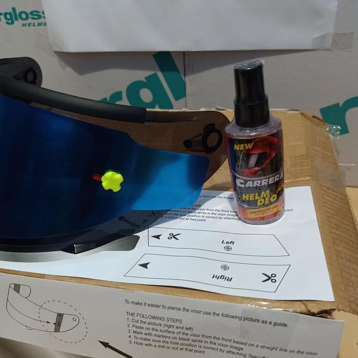 Paket Flat Visor + Tear Off + Tear Off Post Nhk Rx9 Gm Racepro