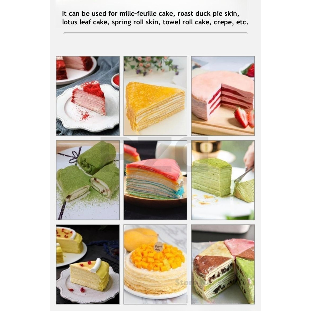 Multi-Functional 6/8/9/10 Inch Electric Crepe Cake Maker Pancake Crepe Layer Skin Making Machine