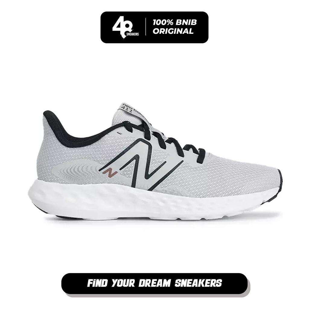 Sepatu Lari Pria  411v3 White Black (M411CW3) Original