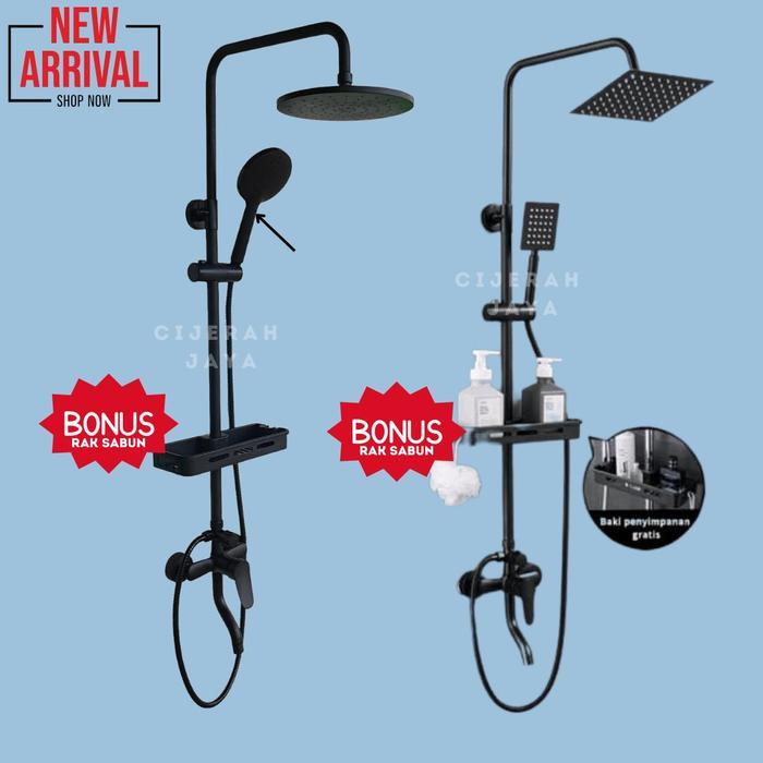 Toto - Shower Column Set Panas Dingin Hitam / Shower Tiang Coloumn Black