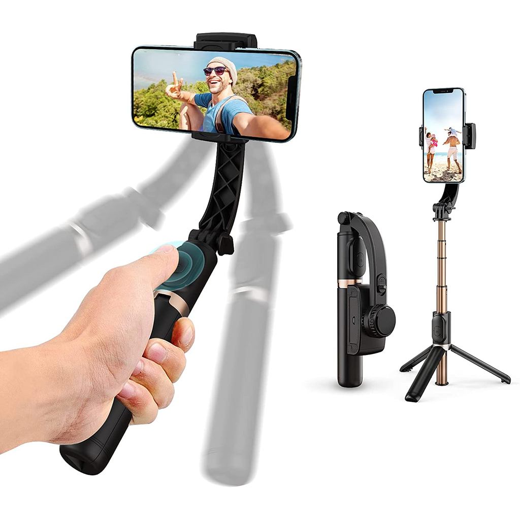 Selfieshow Q08 GIMBAL Stabilizer Tripod Selfie Stick Bluetooth Portable Handheld 360 Rotation Cell