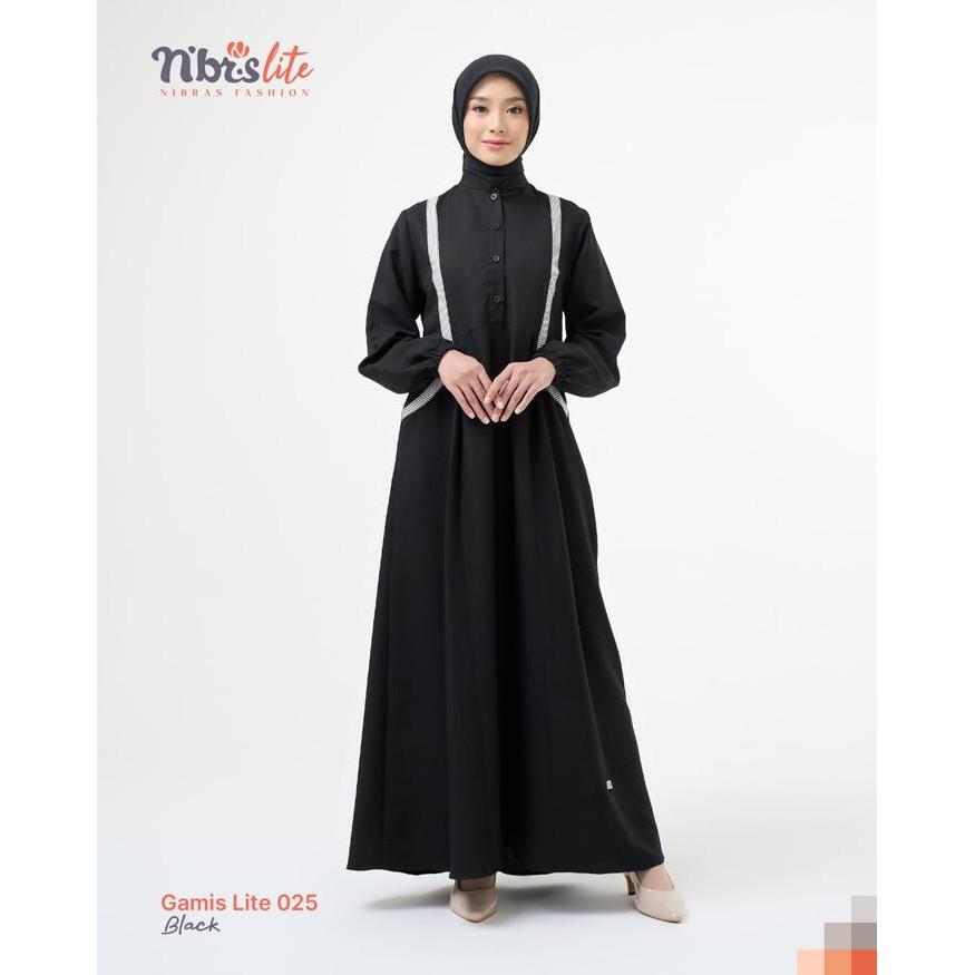 zeni GAMIS LITE 025 NIBRAS Material Berry Skin mix Motif Salur Ventura