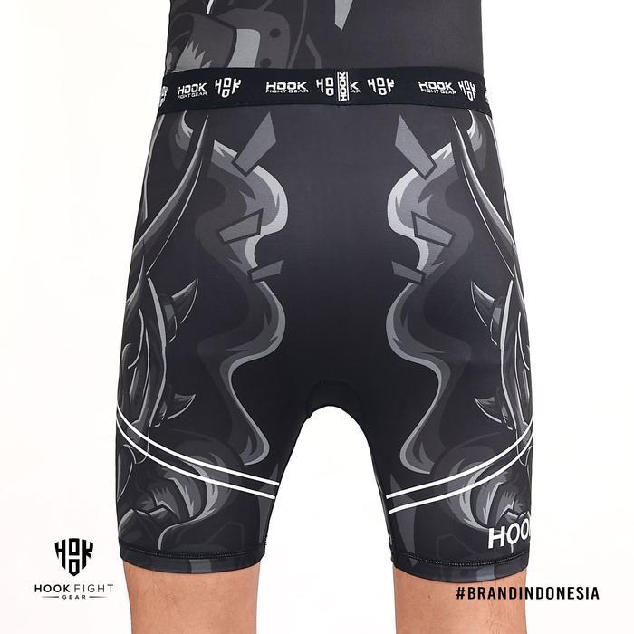 Celana MMA legging Pendek BJJ Pants Hook Compression Spat Fight Shorts