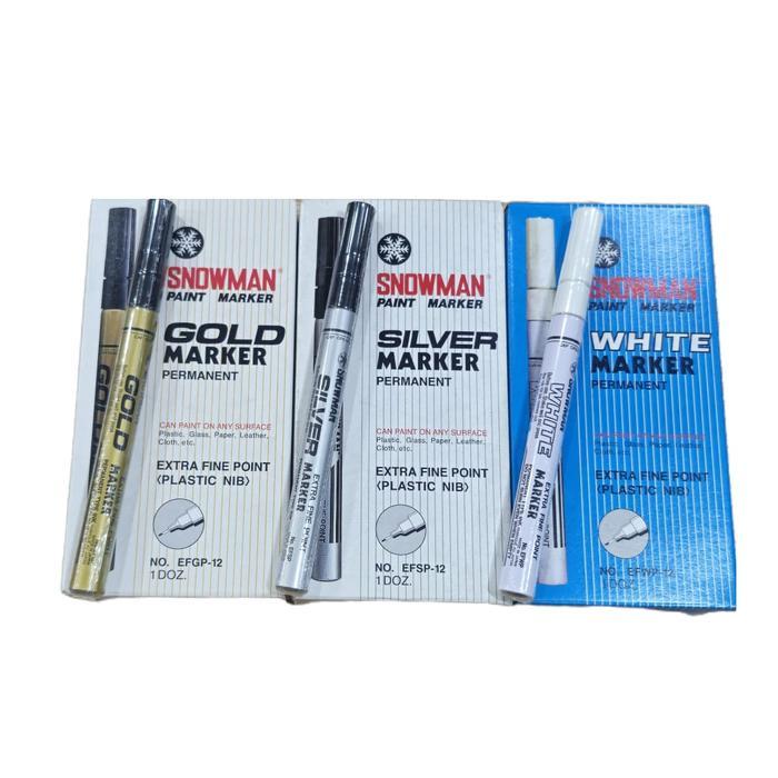 "New" EXTRA FINE / FINE Spidol Snowman Putih Paint Marker