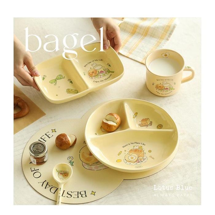 Piring Sekat Keramik / Piring Keramik Estetik Lucu Tahan Panas