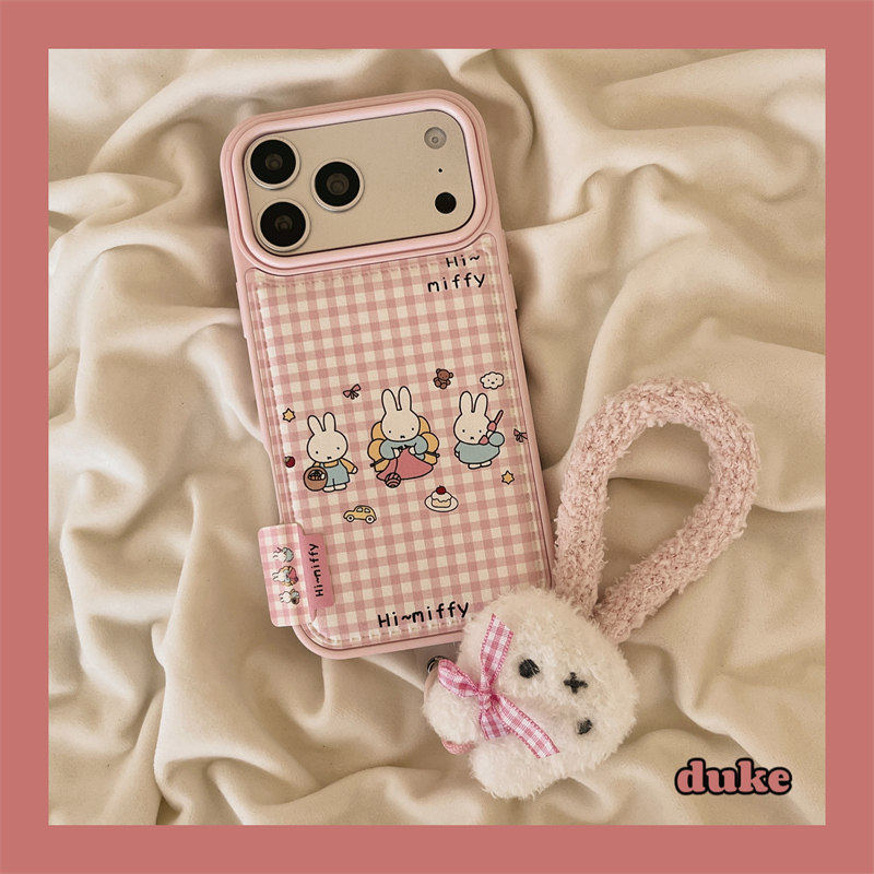 Kelinci Kotak-Kotak Case Iphone 17 Pro Max 11 13 15 16 Plus 12 14 Case