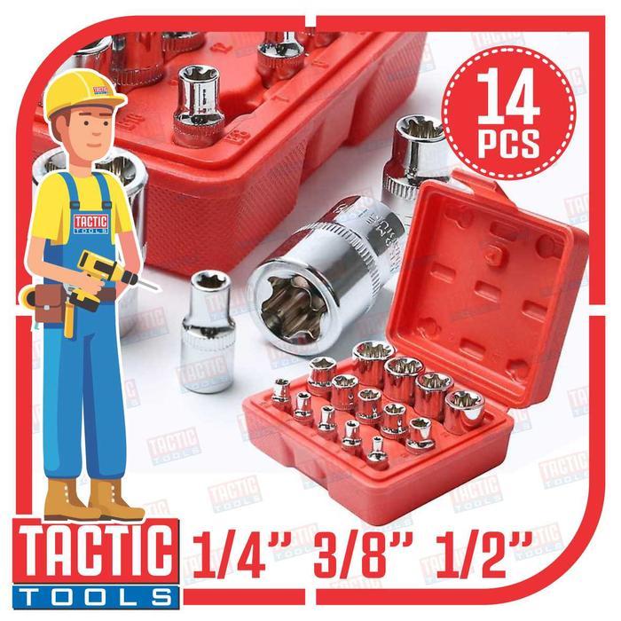 Gumi Mata Kunci Sok Bintang Torx set 11 Pcs