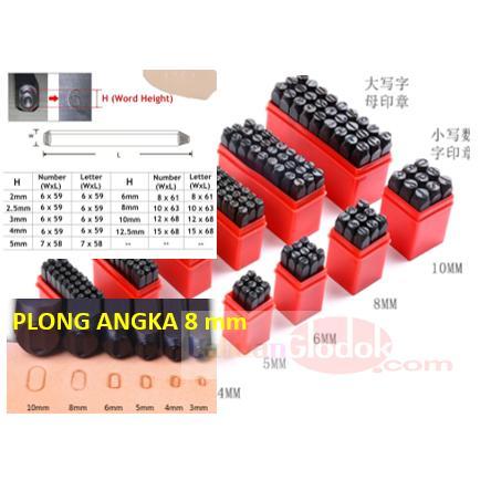 Plong Angka 8Mm / Plong Ketok Angka 8Mm/Plong Ketok/Plong