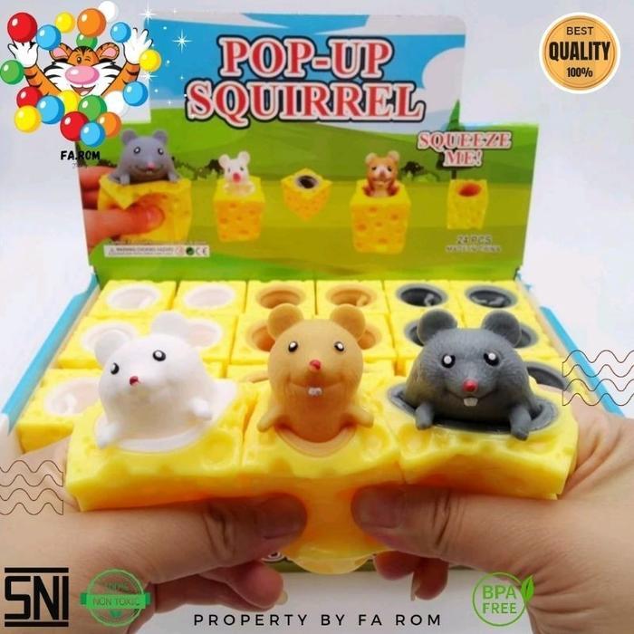 Mainan Anak Pop It Squishy Mouse Lucu Mainan Squishy Tikus