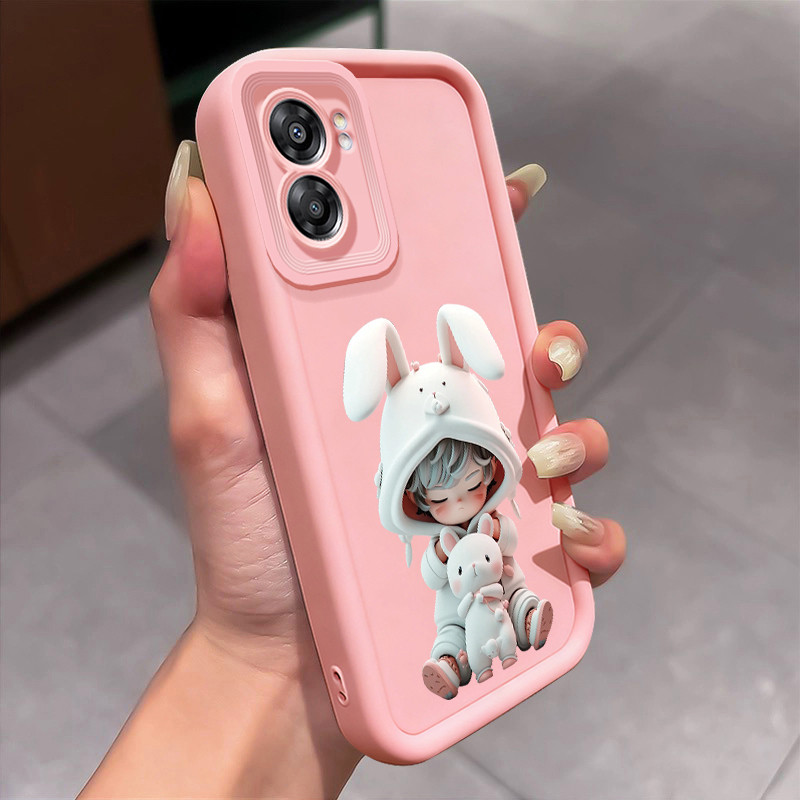 Casing Hp untuk OPPO A57 2022 A77 2022 A57s A57e A77s A57 5G A77 5G A56S 5G Case Anak kelinci yang l