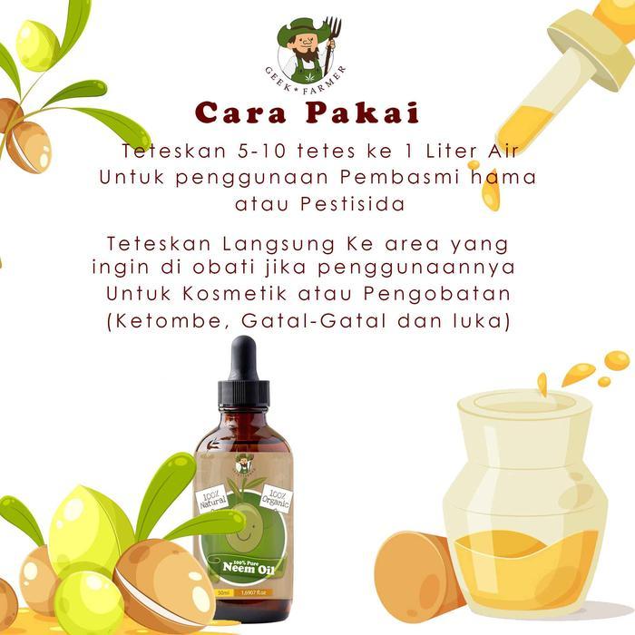 Geek Farmer - Neem Oil 50Ml Pure 100% Minyak Biji Nimba