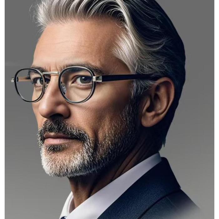 Bening Tanpa KaburDalwa Kacamata Anti Radiasi Fotokromik Unisex Dalwa Lensa Bulat 3-In-1 Anti Sinar