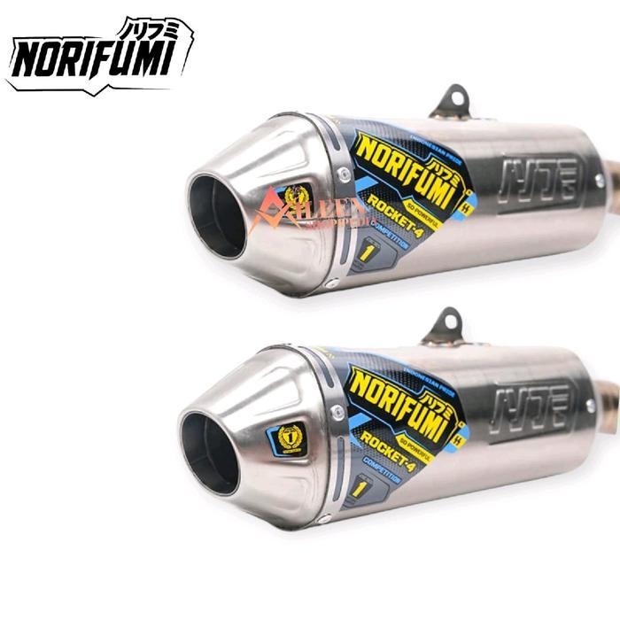 Norifumi Knalpot Roket 4 Bore Up Kompetisi Standar Crf 150 Klx 150 Bf Dtracker150 Wr155R Supermoto