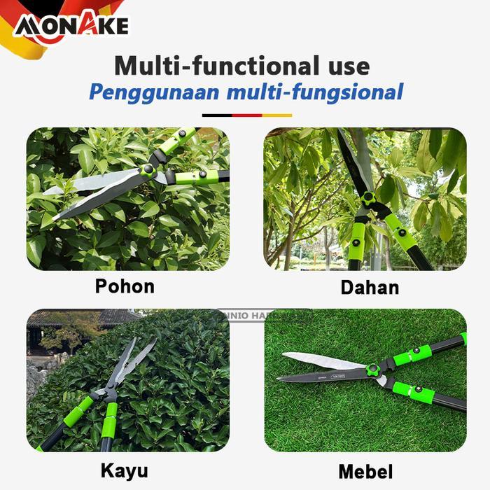MONAKE JERMAN Gunting Potong Rumput 55cm-75cm COD/ Gunting Dahan Alat Pemotong Rumput Ranting Taman