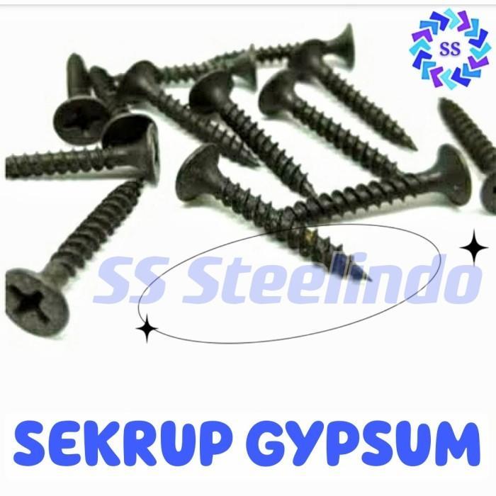 Sekrup Gypsum 1 Inch / 2,5Cm Hitam