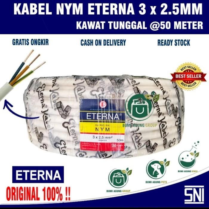 Kabel Eterna 3 X 2.5Mm Nym / Kabel 3 X 2.5 Nym Harga Permeter Bagus New
