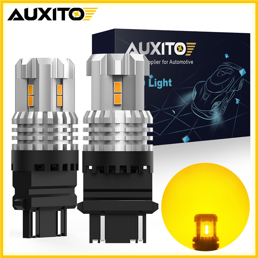 AUXITO 2 Buah 3156 3157 T25 Bohlam Led Lampu Sein Super Terang P27W P27/7W BA15S P21W DRL untuk Dodg