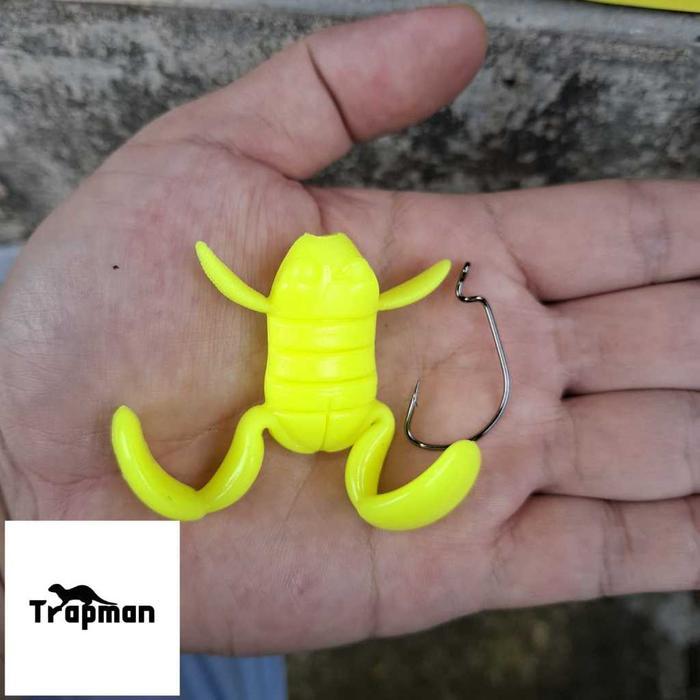 Aquasite TRAPMAN umpan soft lure killer pancing bentuk kodok bonus kail mancing casting gabus toman
