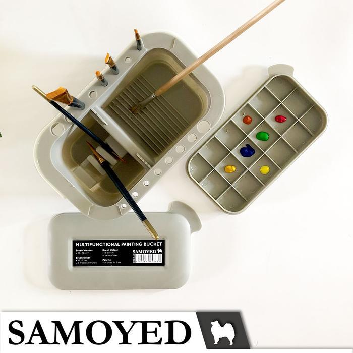 Bak / Ember Lukis / Tempat Pencuci / Pengering / Gantungan Kuas / Palet Cat / Multifunction Painting