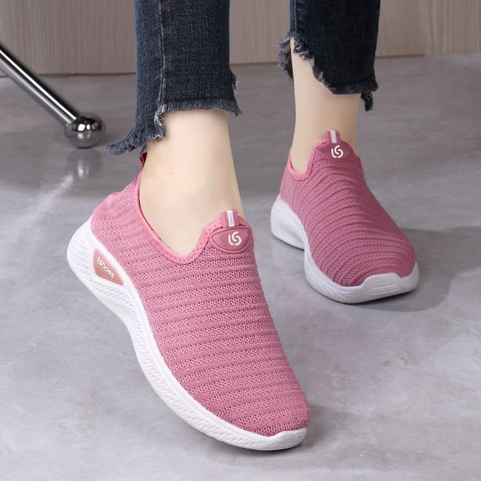 Donatello - Nw075 Sepatu Slip On Wanita Size 3642 Simple Polos Ringan Olahraga Gym Korea Sport