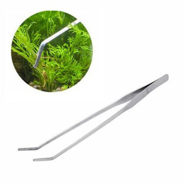"New" Pinset Panjang 25 CM tweezers Bengkok Lurus Ujung Lancip Aquascape