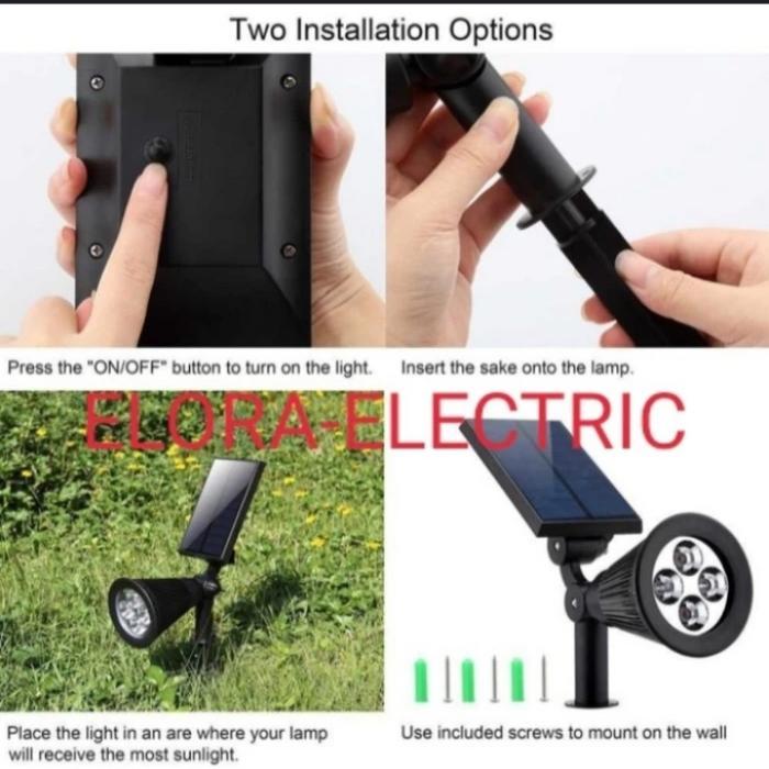 Lampu Taman Sorot Tenaga Surya Lampu Taman Solar 7w 5w chya Kuning