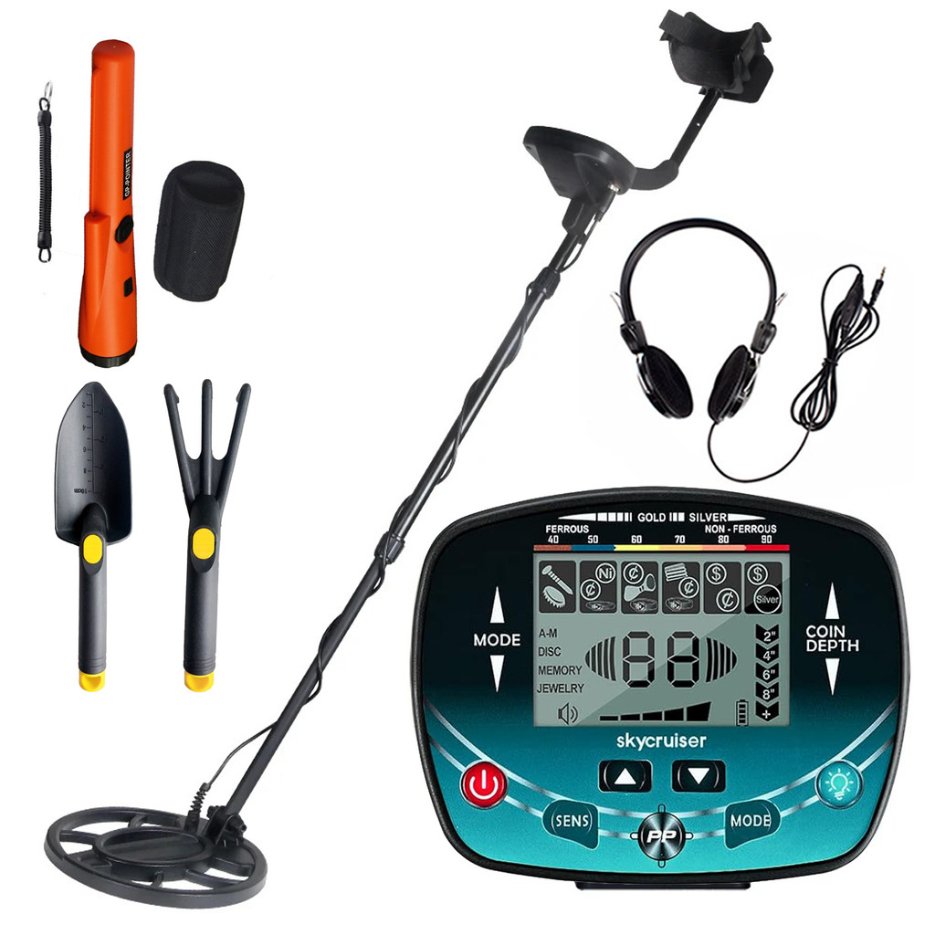 Professional MD910 Metal Detector with 9.8 Inch Waterproof Search Coil Underground Treasure Gold