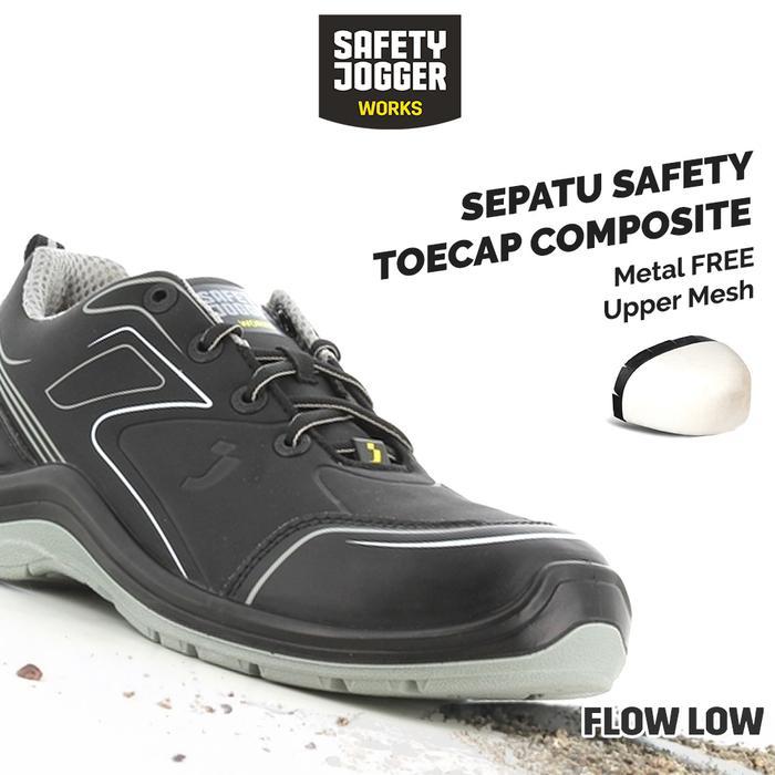 Safety Jogger Works Flow S3 Low Sepatu Septi Proyek Pabrik Sporty Metal Free ESD Sport Kerja Shoes