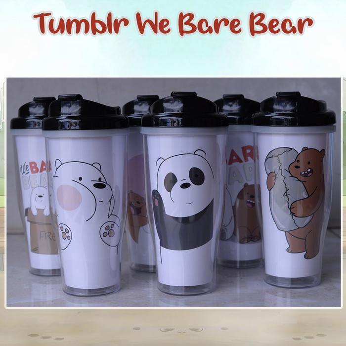 Tumbler Botol Minum We Bare Bears Merchandise Panda Ice Bear Grizzly