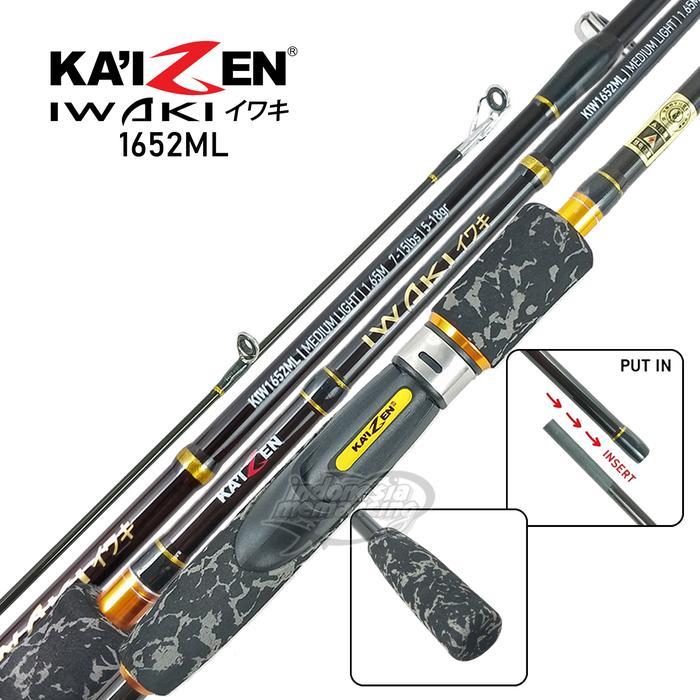 Joran KAIZEN IWAKI Spinning Solid Top Carbon Ikan Mas 165 180