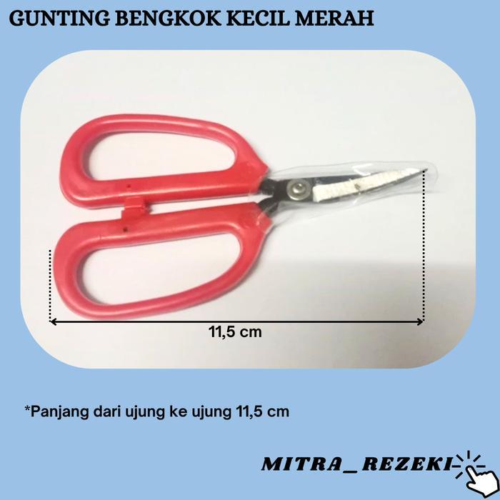 Gunting bengkok kecil merah
