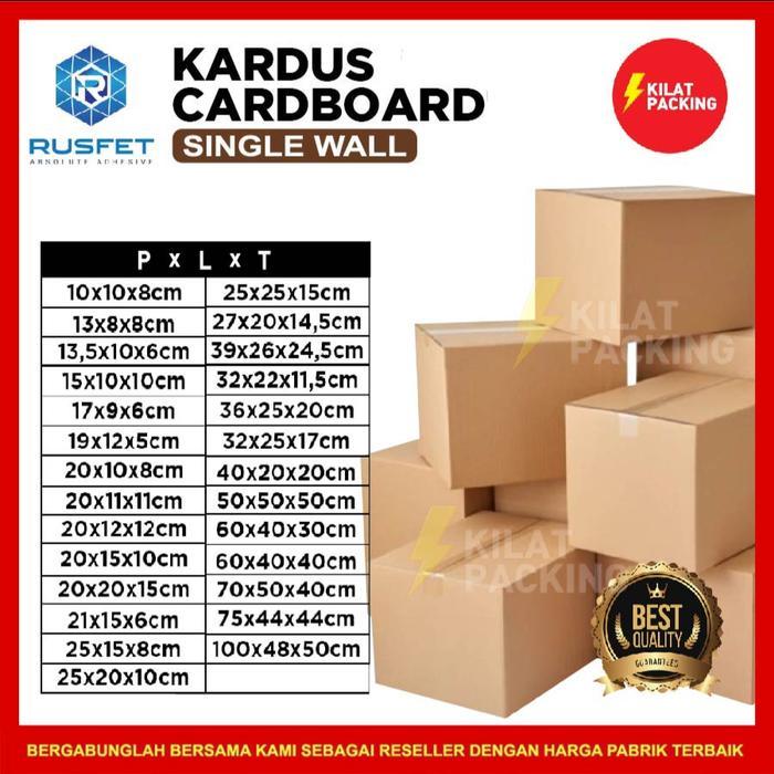 KARDUS PACKING BOX PACKING RUSFET KARTON DUS SATUAN UKURAN BESAR