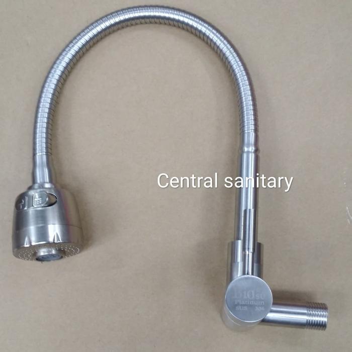 kran kitchen sink tembok stainless fleksible/kran dinding model toto