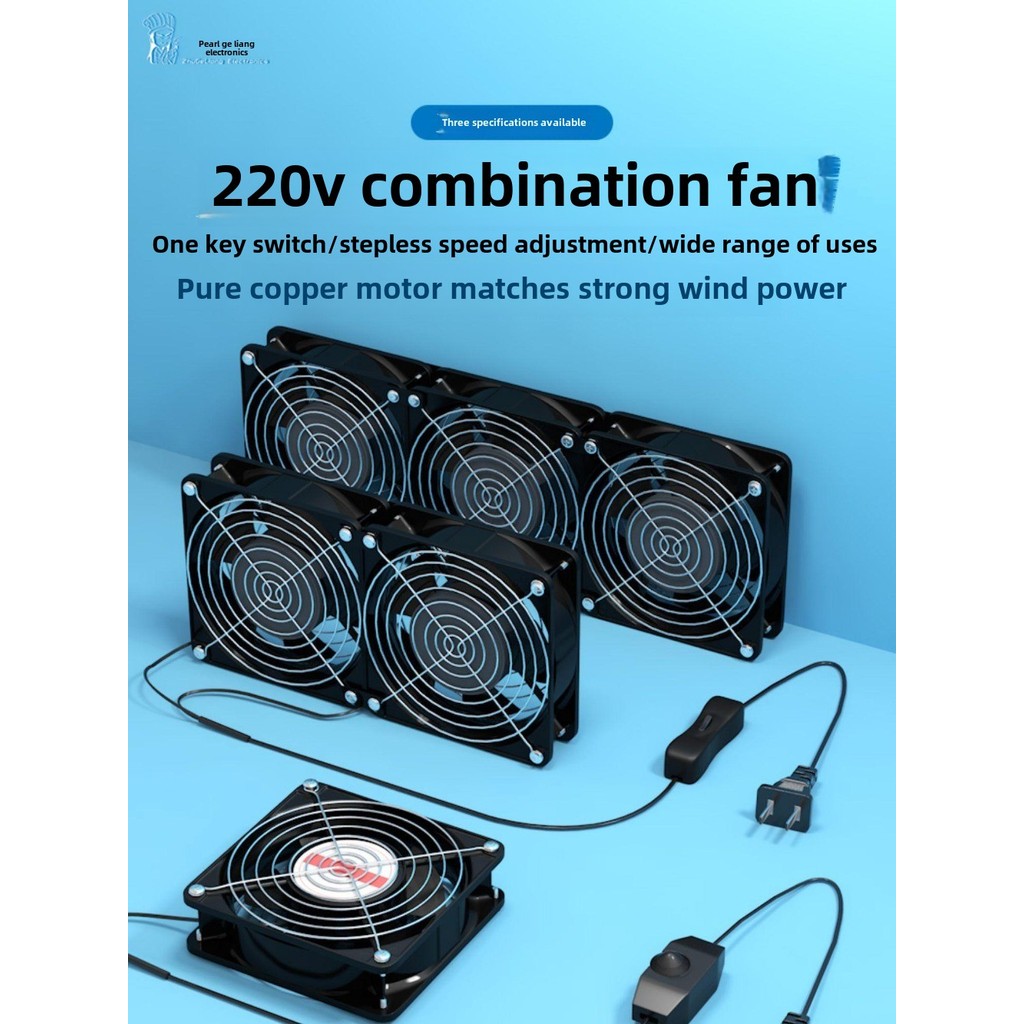 220V Powerful Silent Exhaust Fan Mini Fresh Air Window Vent for Bathroom Kitchen Smoke Ventilation