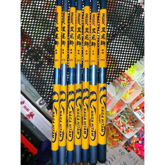 Tegek Oregon Naga Hitam Carbon Ringan 180Cm-450Cm Good Quality