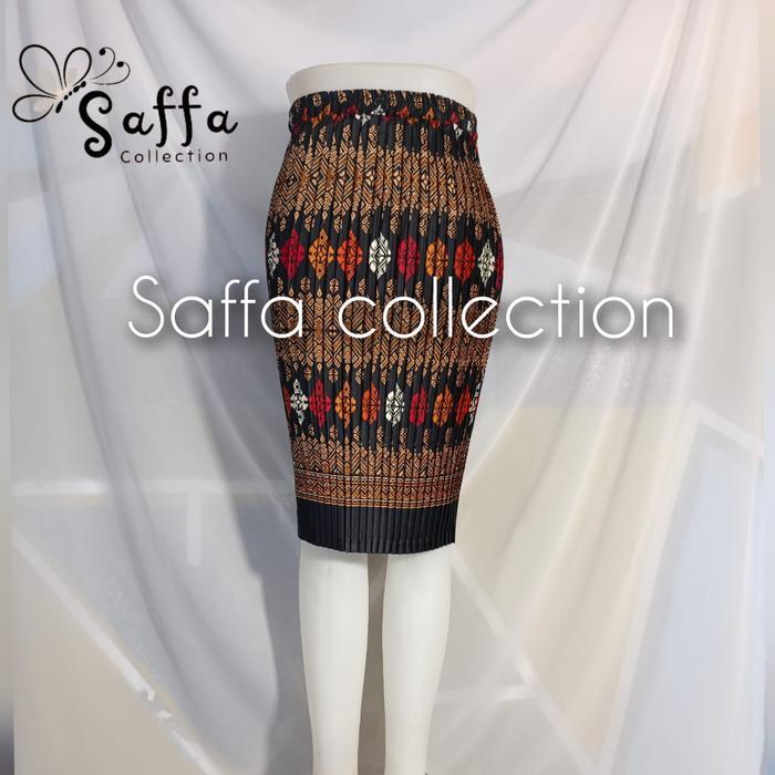 rok plisket pendek premium / rok plisket batik pendek