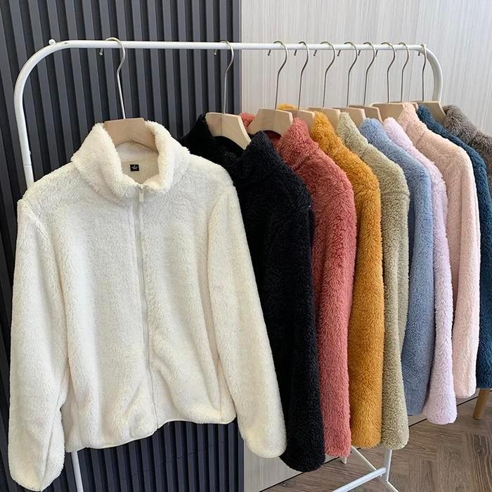 Jaket Bulu Serpa Dewasa Unisex Pria Wanita Musim Dingin Berkerah Kualitas Premium Pasti Diskon