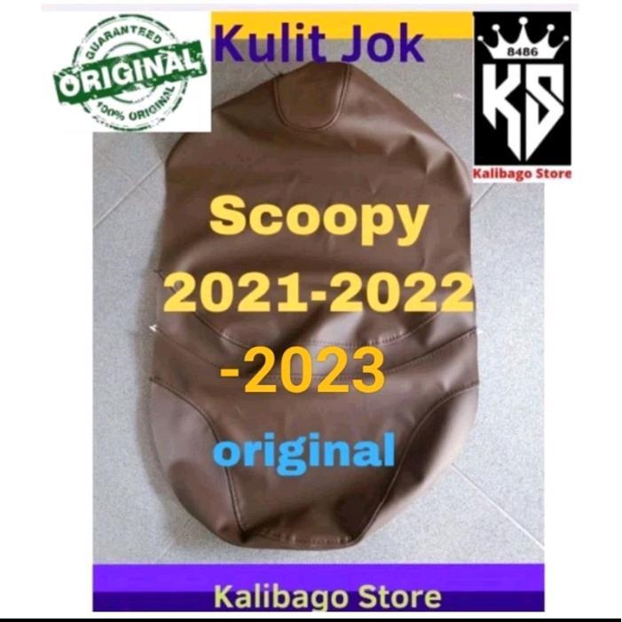 Kulit jok Original Honda Scoopy 2021,2022,2023,2024 ,scoopi terbaru/ new scoopy warna coklat