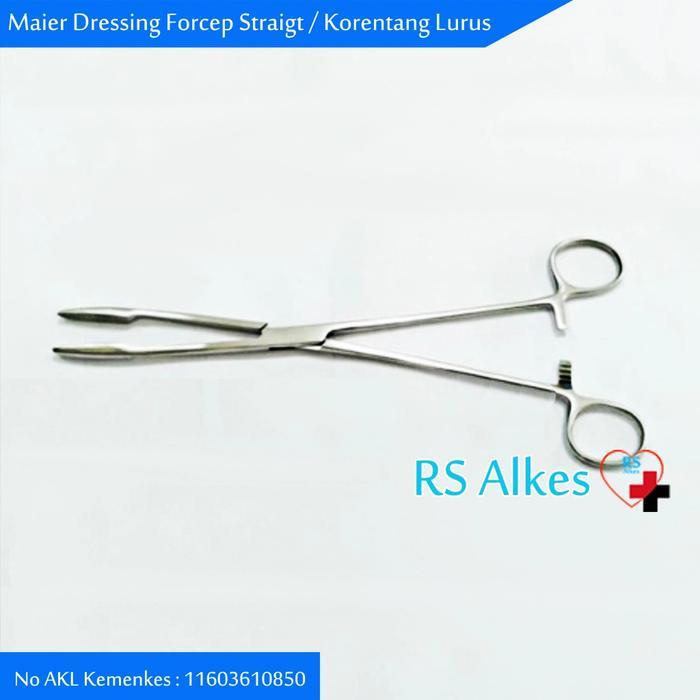 Ready Korentang Lurus Gross Maier Dressing Forcep Straight