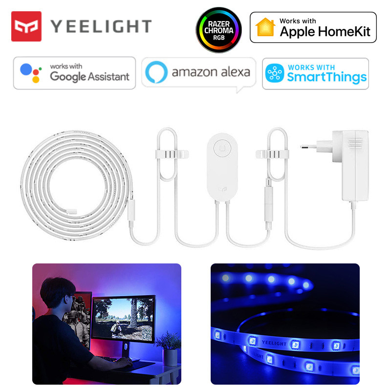 Yeelight Light Strip 1S 2 meter RGB LED Lightstrip Xmas Deco Smart Control Work with Homekit Google 
