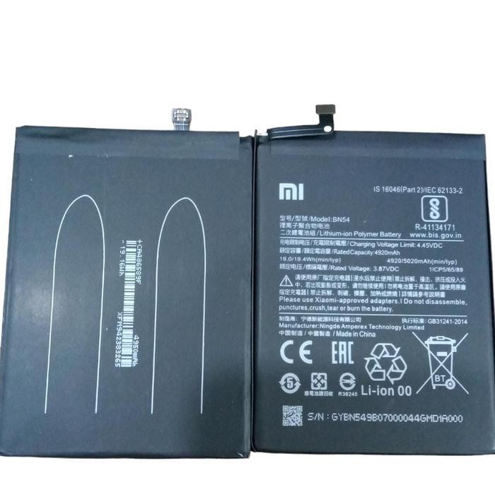 Baterai Redmi Note 9 Bn54 Batre Xiaomi Bn-54