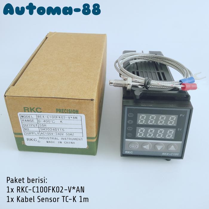 Paket Rkc Rex C100 Japan Rex-C100Fk02-V*An Out Ssr Sensor Thermocouple