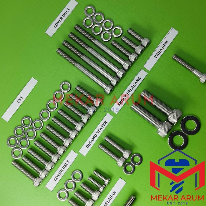 Baut Set CVT Suzuki Skywave 125 Kunci L Stainless Steel