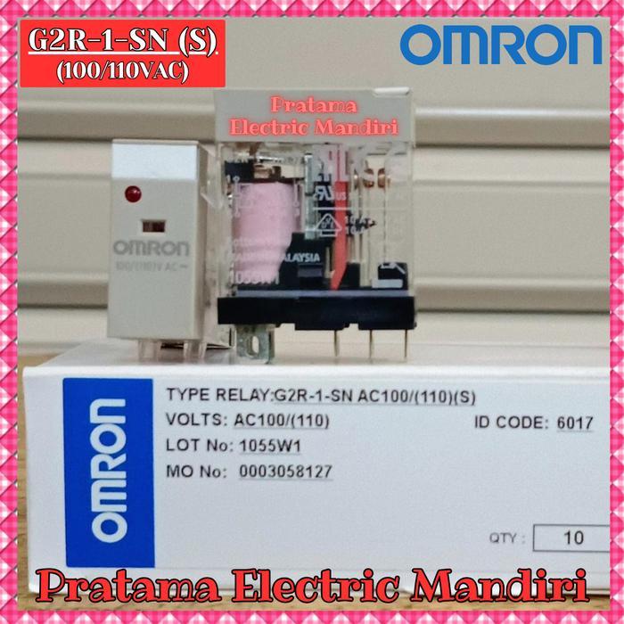 Omron Relay 5 Kaki 5 Pin G2R-1-Sn (S) G2R1Sn G2R 1Sn 12V 12Vdc 24V 24Vdc 100-110V 100-110Vac 230V